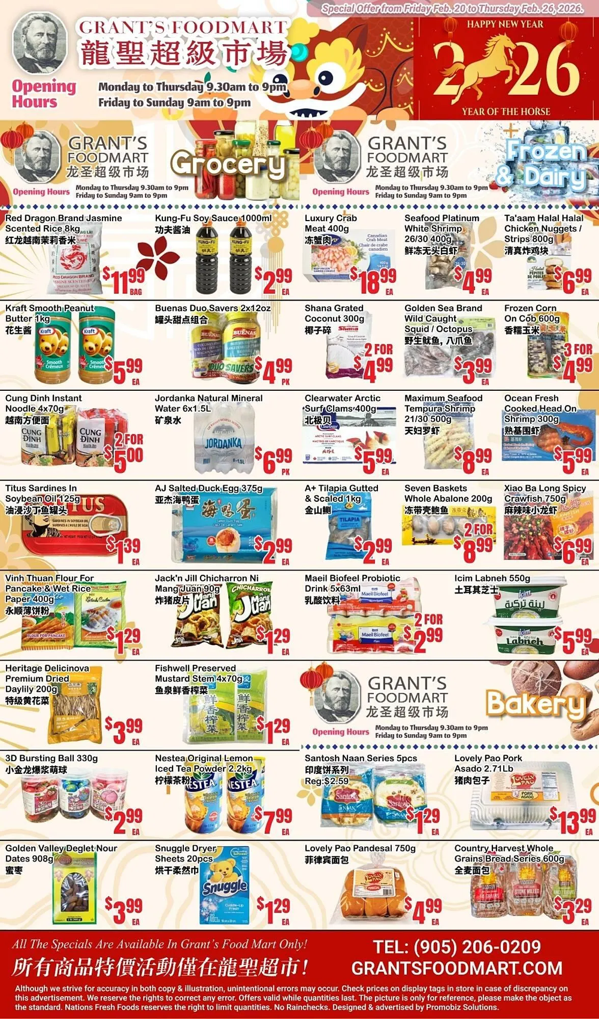 Grant's Foodmart flyer from February 20 to February 26 2026 - flyer page 1