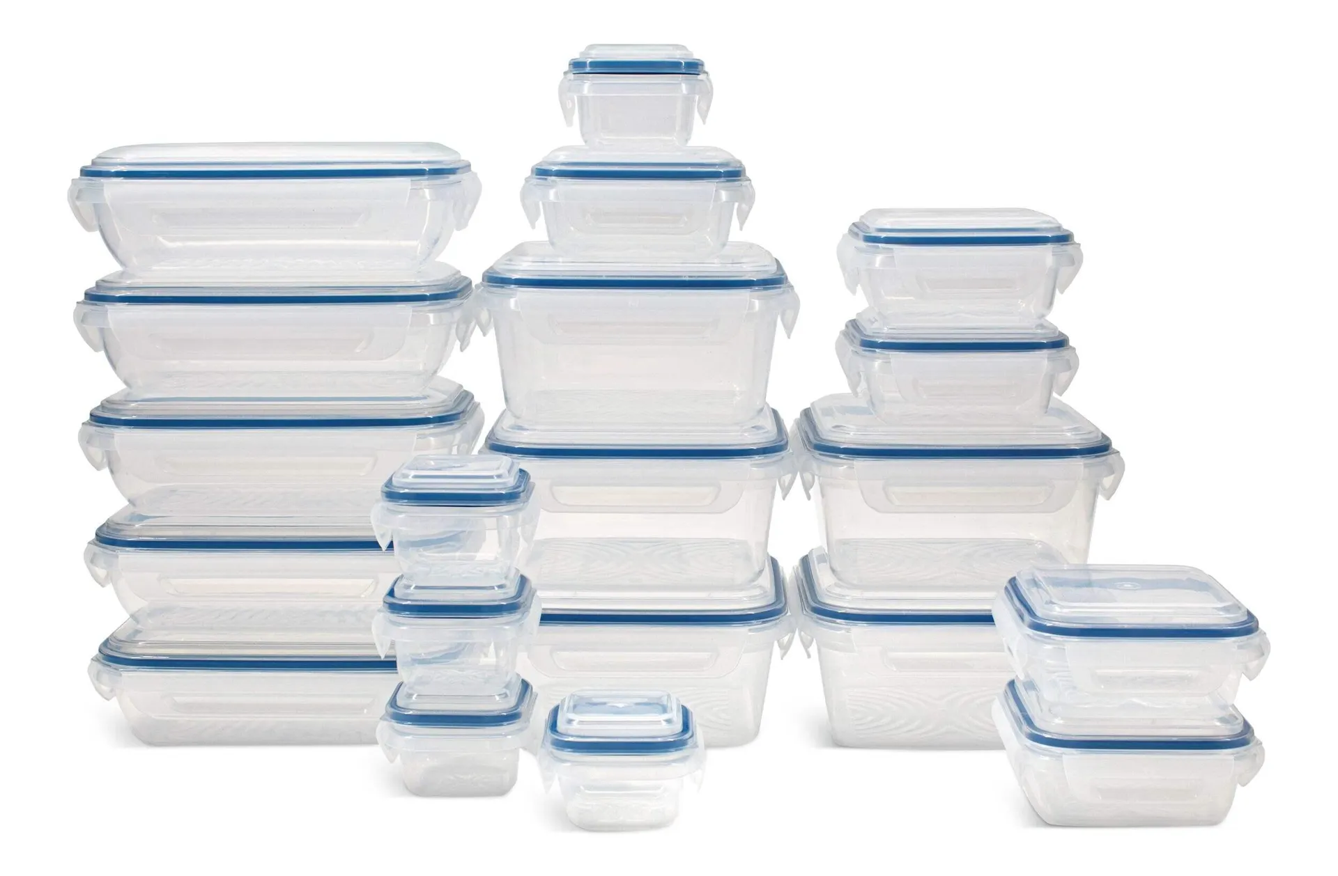 SnapLock Plastic Food Storage Container Set with Airtight Seal, 20 Count