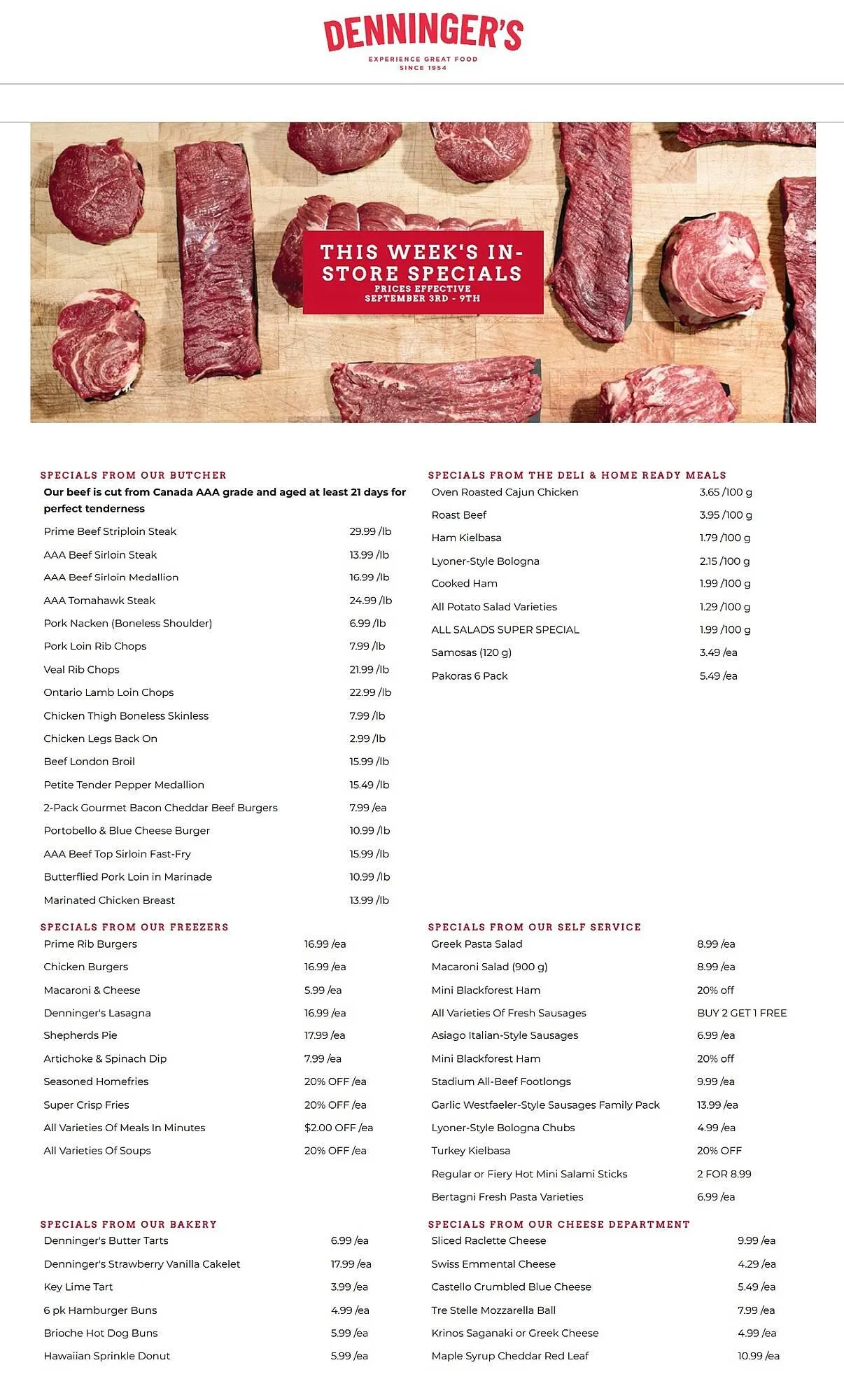 Denninger's flyer from September 5 to September 11 2025 - flyer page 1