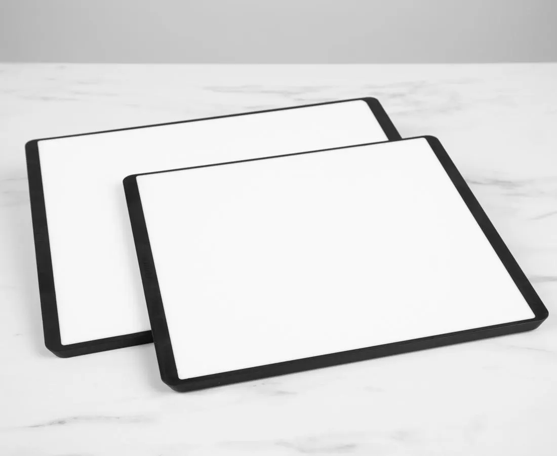 2 Plastic Cutting boards, Black border
