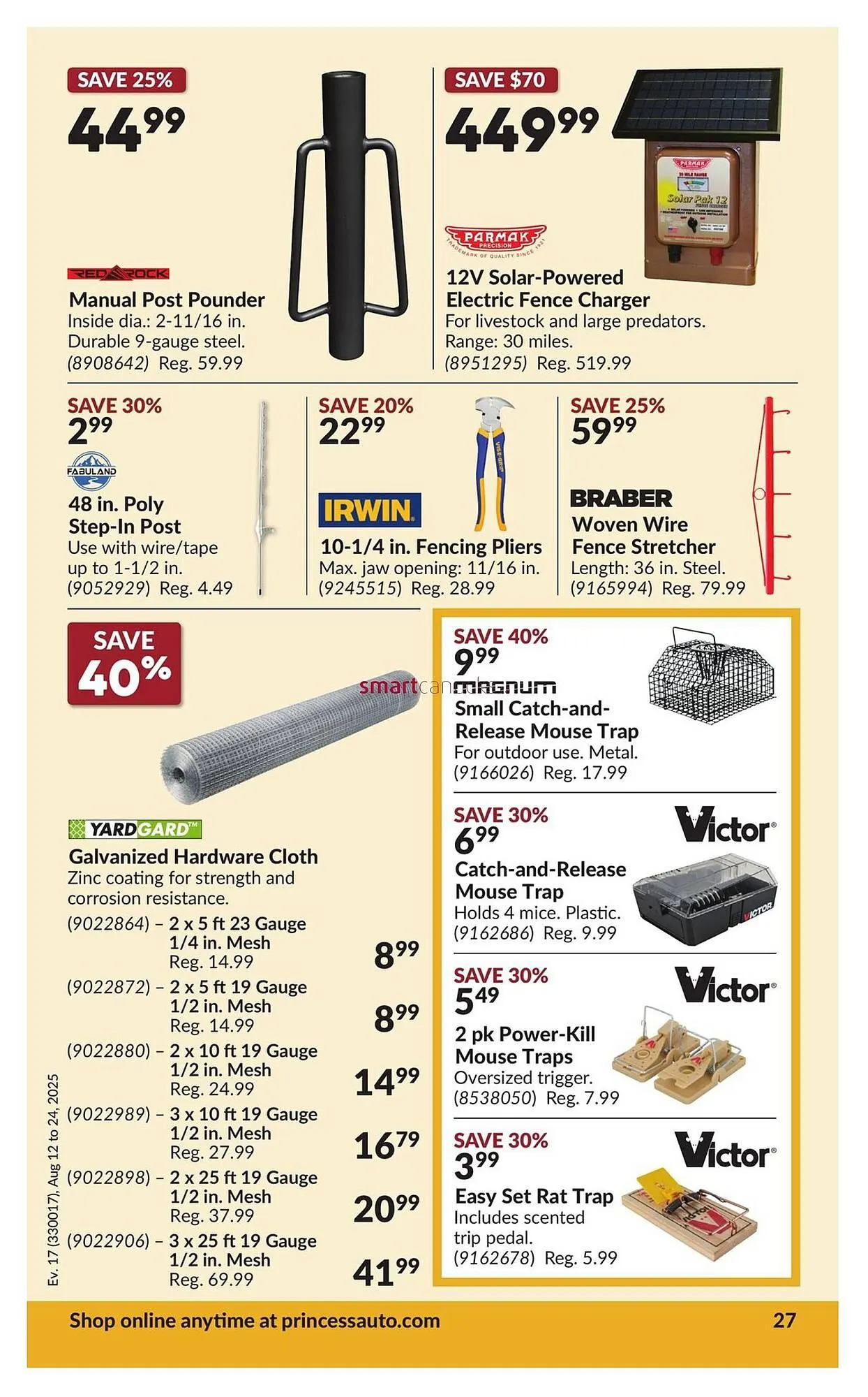 Princess Auto flyer from August 12 to August 24 2025 - flyer page 33