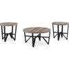 Deanlee 3 Pack Tables - Grayish Brown/Black