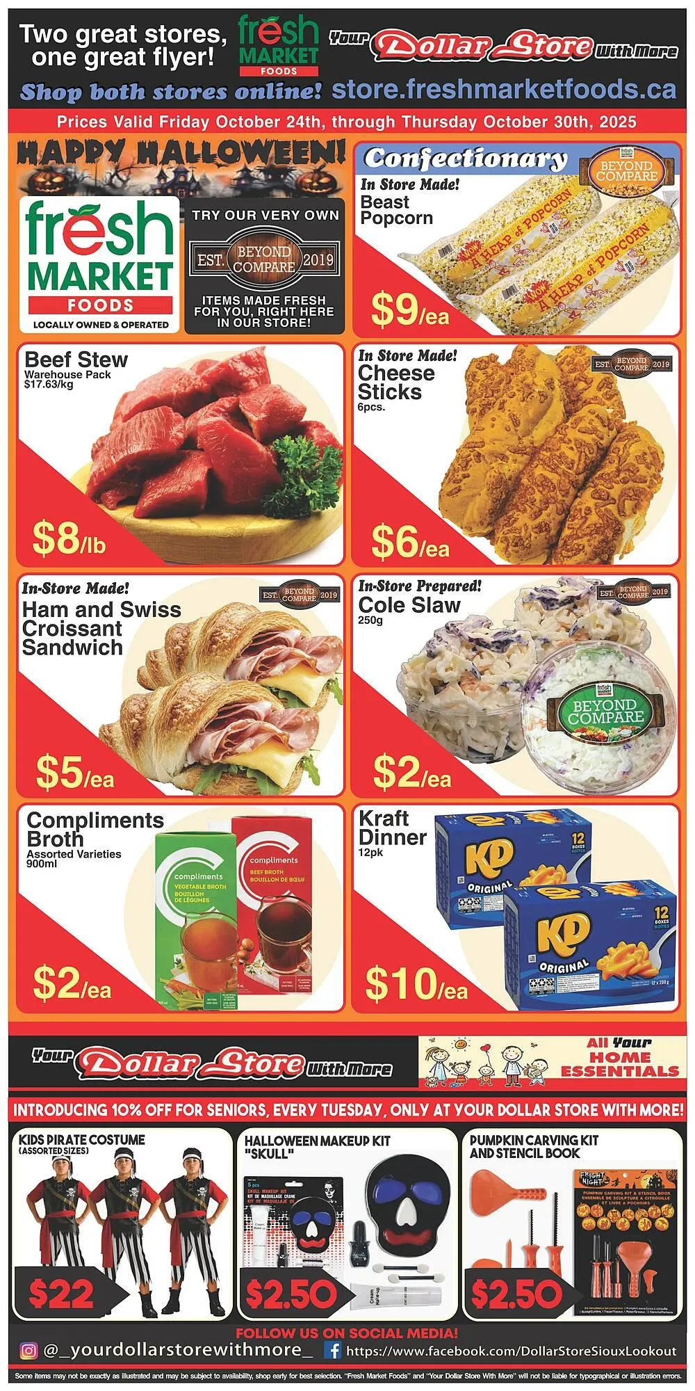 Fresh Market Foods flyer from October 24 to October 30 2025 - flyer page 1