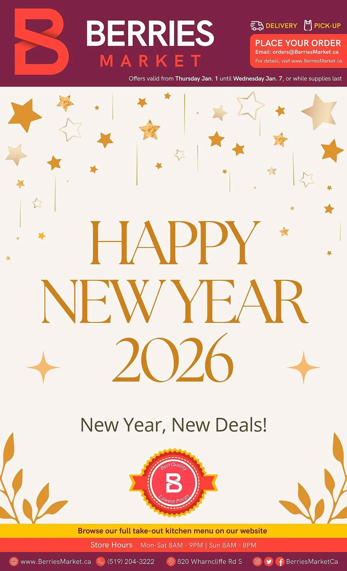 Berries Market flyer from January 1 to January 7 2026 - flyer page 1