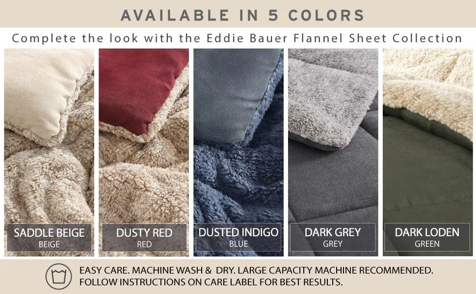 Alpine Eddie Bauer Sherwood Reversible Microsuede Comforter Set