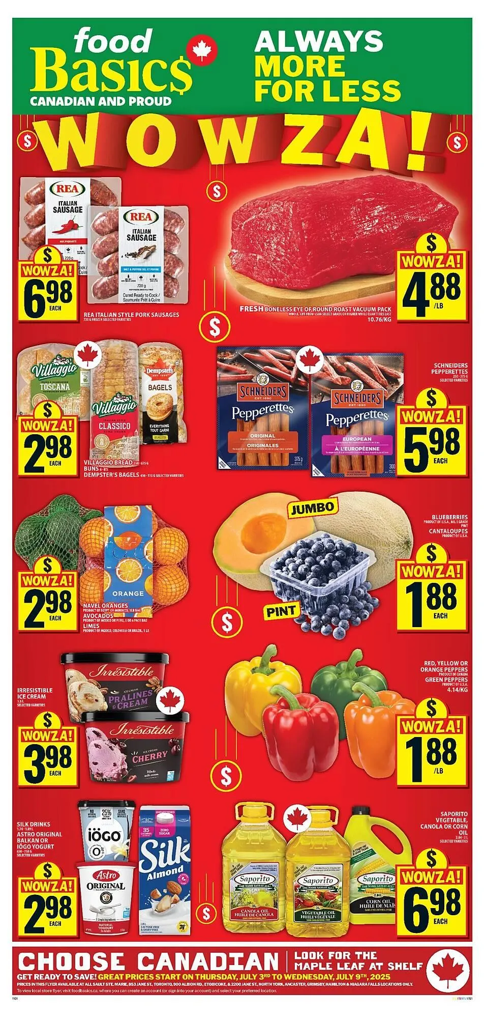 Food Basics flyer from July 3 to July 10 2025 - flyer page 1