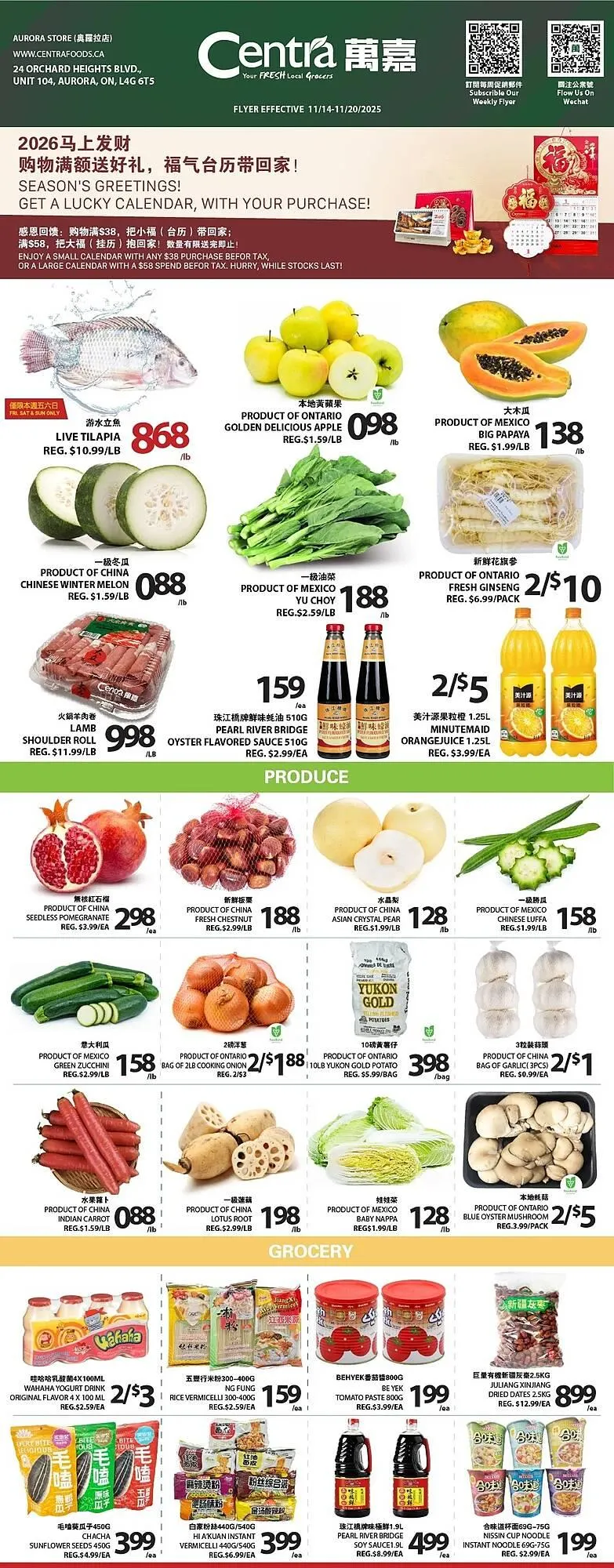 Centra Food Market flyer from November 13 to December 10 2025 - flyer page 1