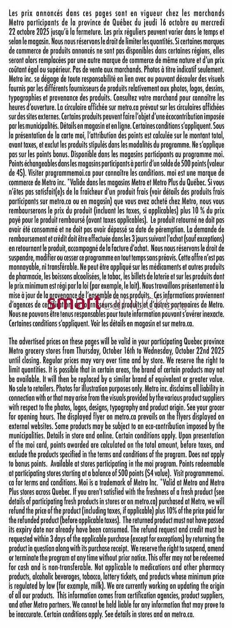 Metro flyer from October 16 to October 22 2025 - flyer page 19