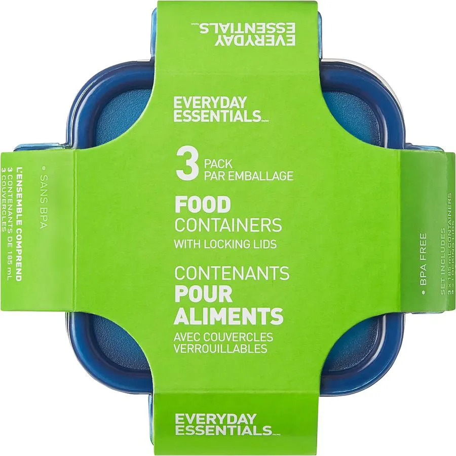 Food Containers with Locking Lids 185ml