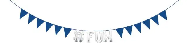 Create Your Own Royal Blue Pennant Banner