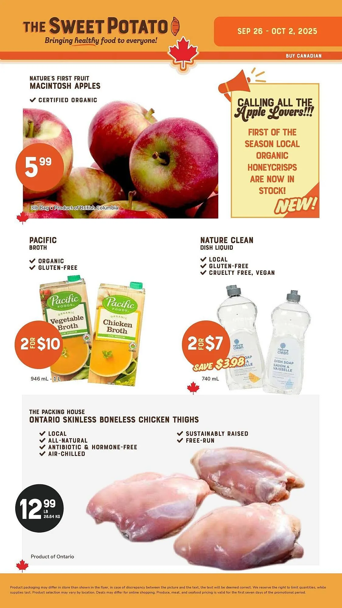 The Sweet Potato flyer from September 26 to October 3 2025 - flyer page 1