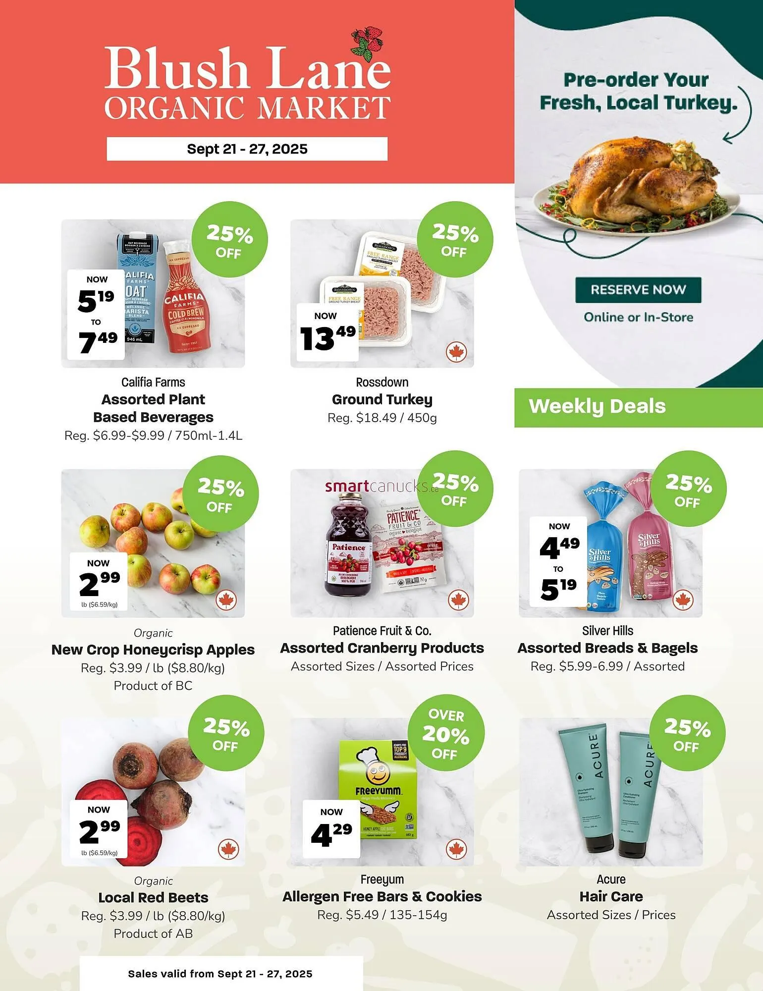 Blush Lane Organics flyer from September 21 to September 27 2025 - flyer page 1