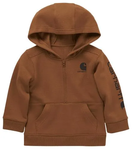 Carhartt Half-Zip Hooded Long-Sleeve Sweatshirt for Toddlers