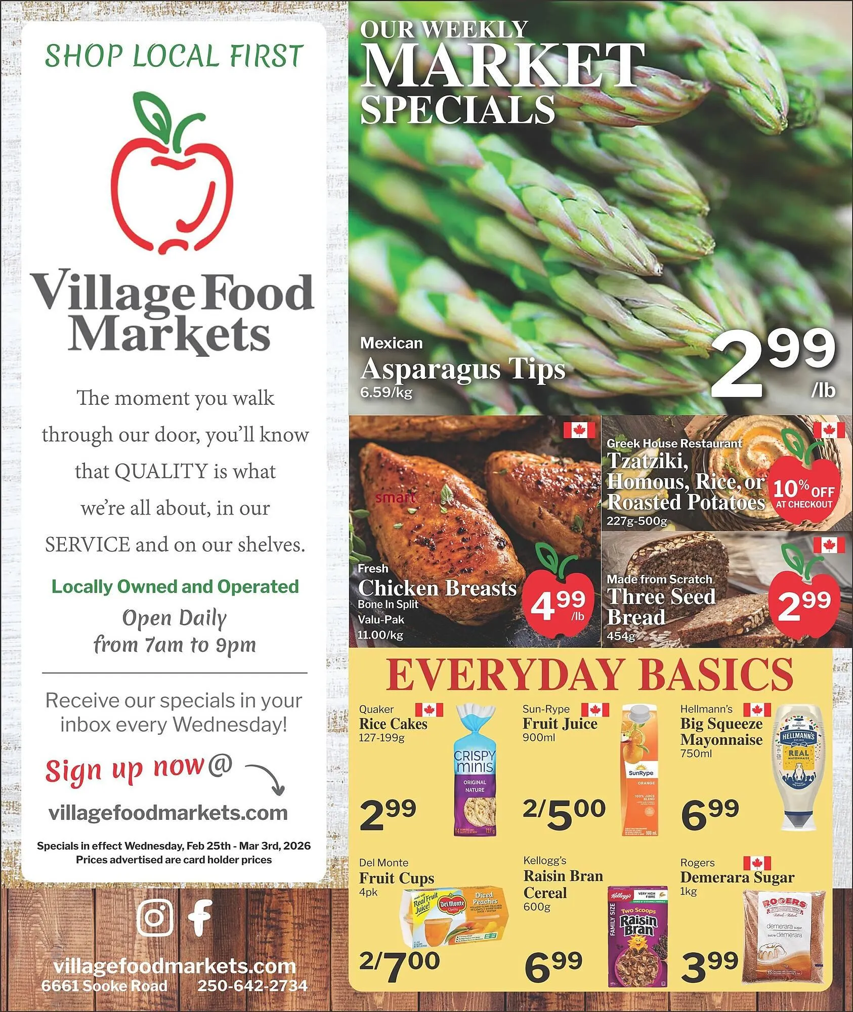 Village Food Markets flyer from February 25 to March 3 2026 - flyer page 1