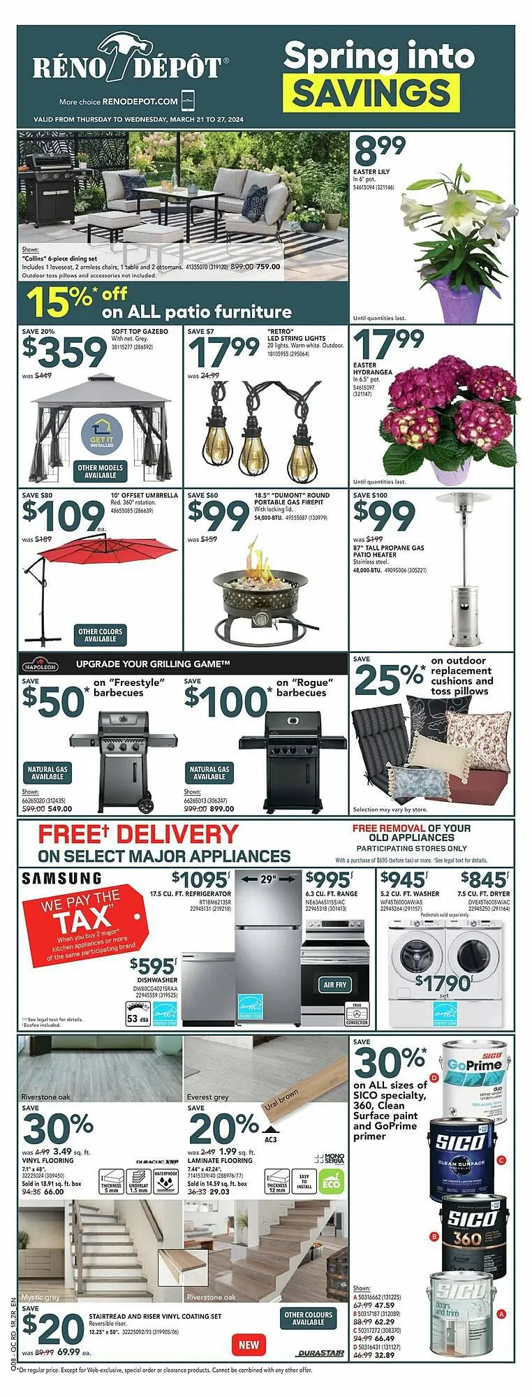 Réno Dépôt flyer from March 21 to April 4 2024 - flyer page 1