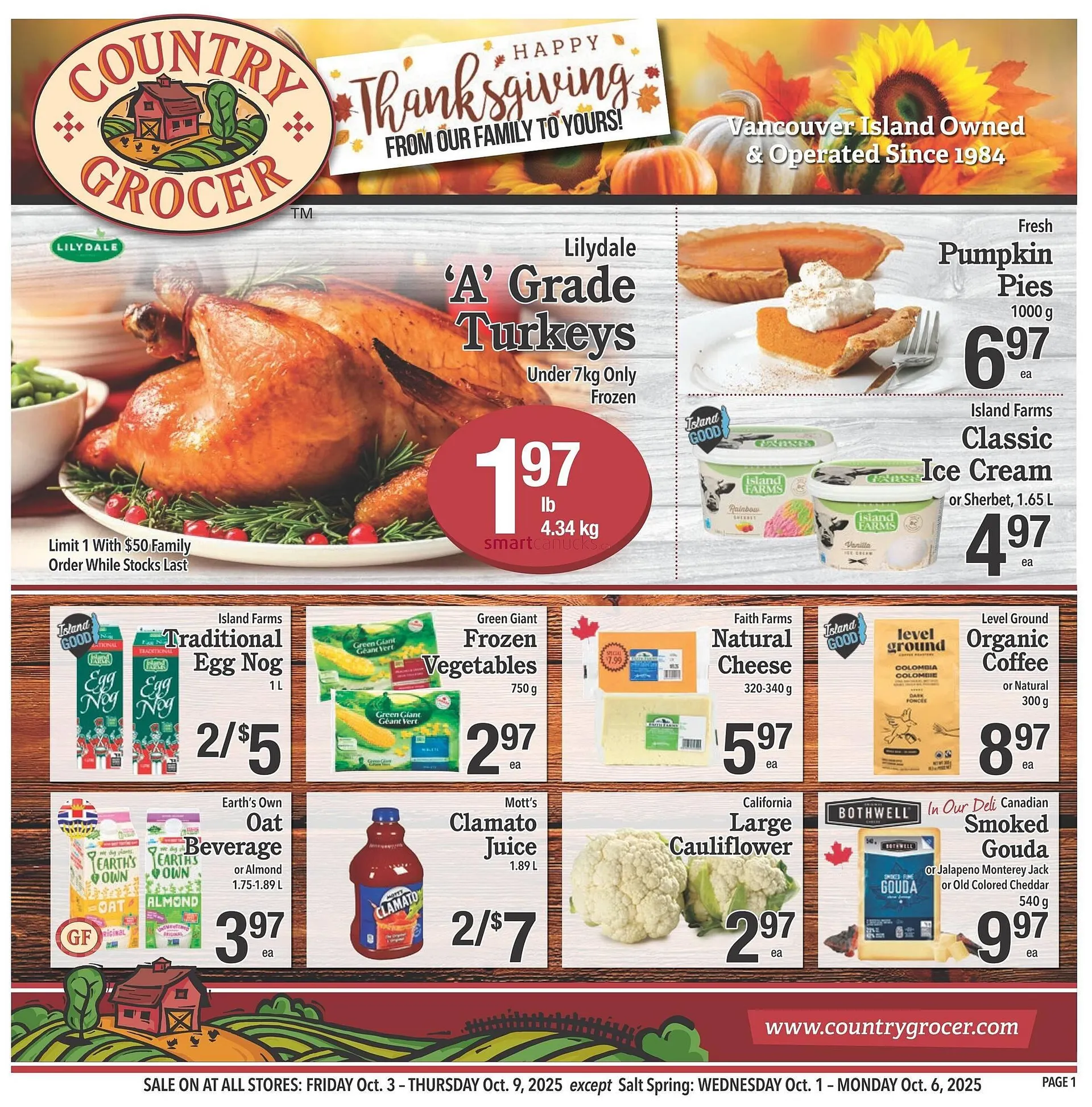 Country Grocer flyer from October 2 to October 8 2025 - flyer page 1