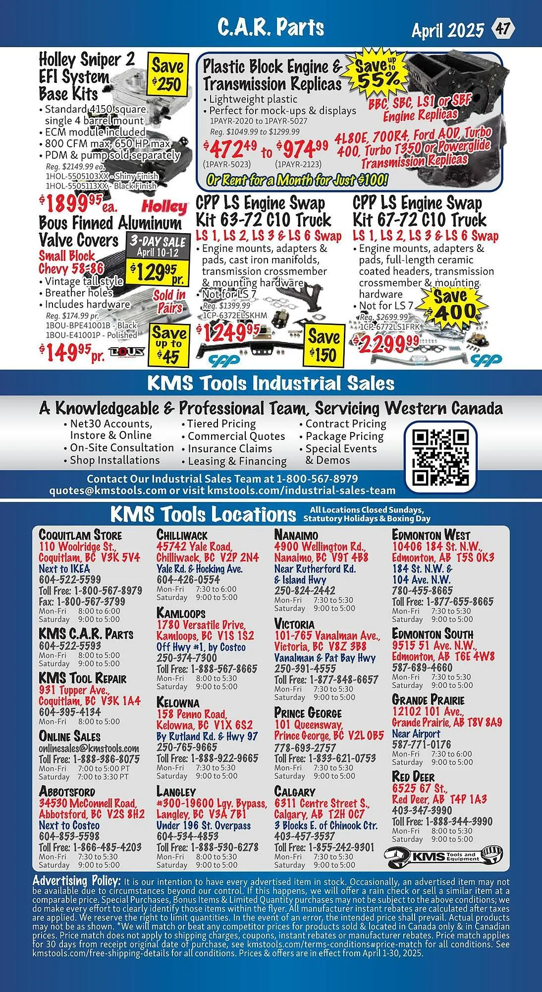 KMS Tools flyer from April 1 to April 30 2025 - flyer page 47