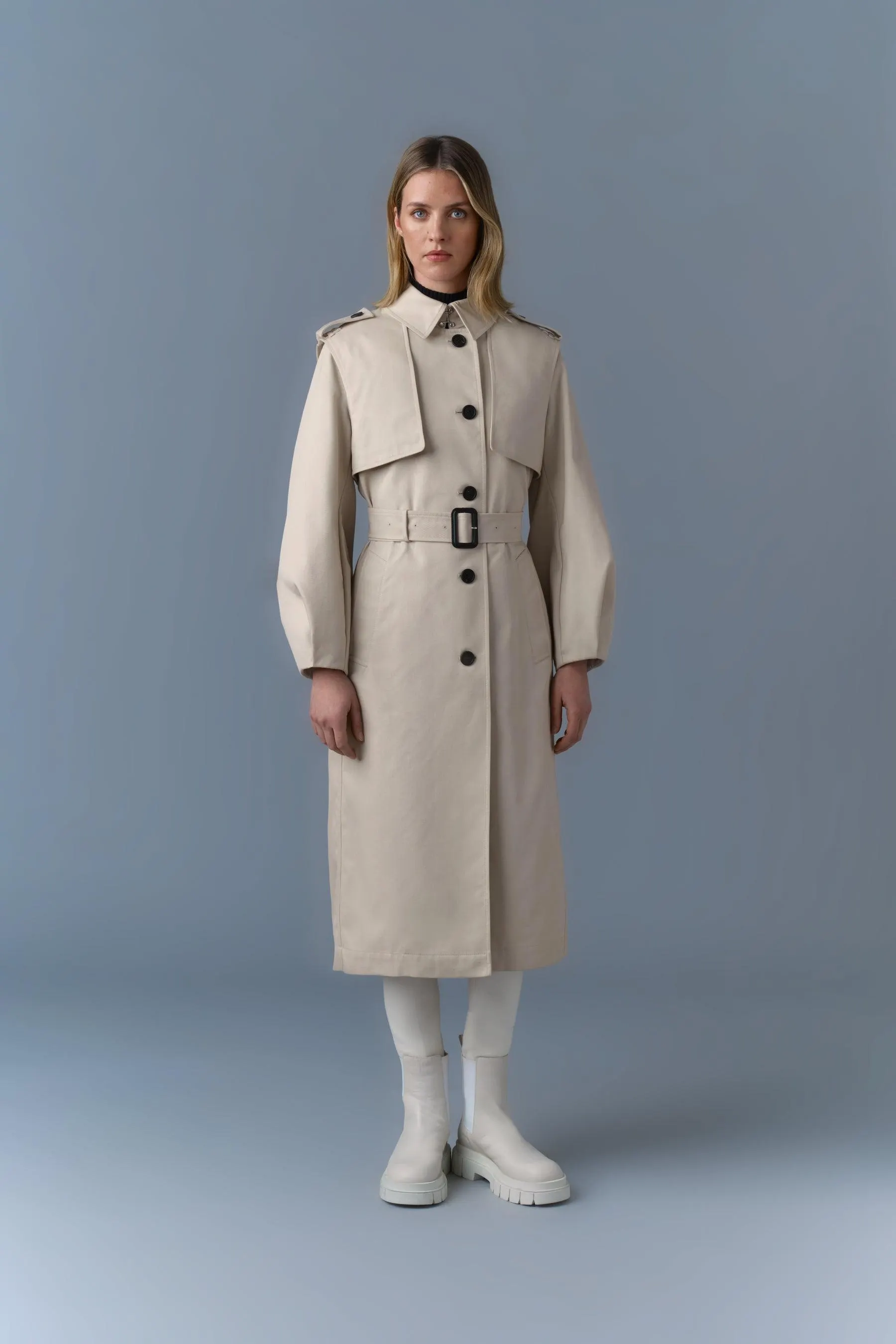 ALIA Long Balloon Sleeve Trench