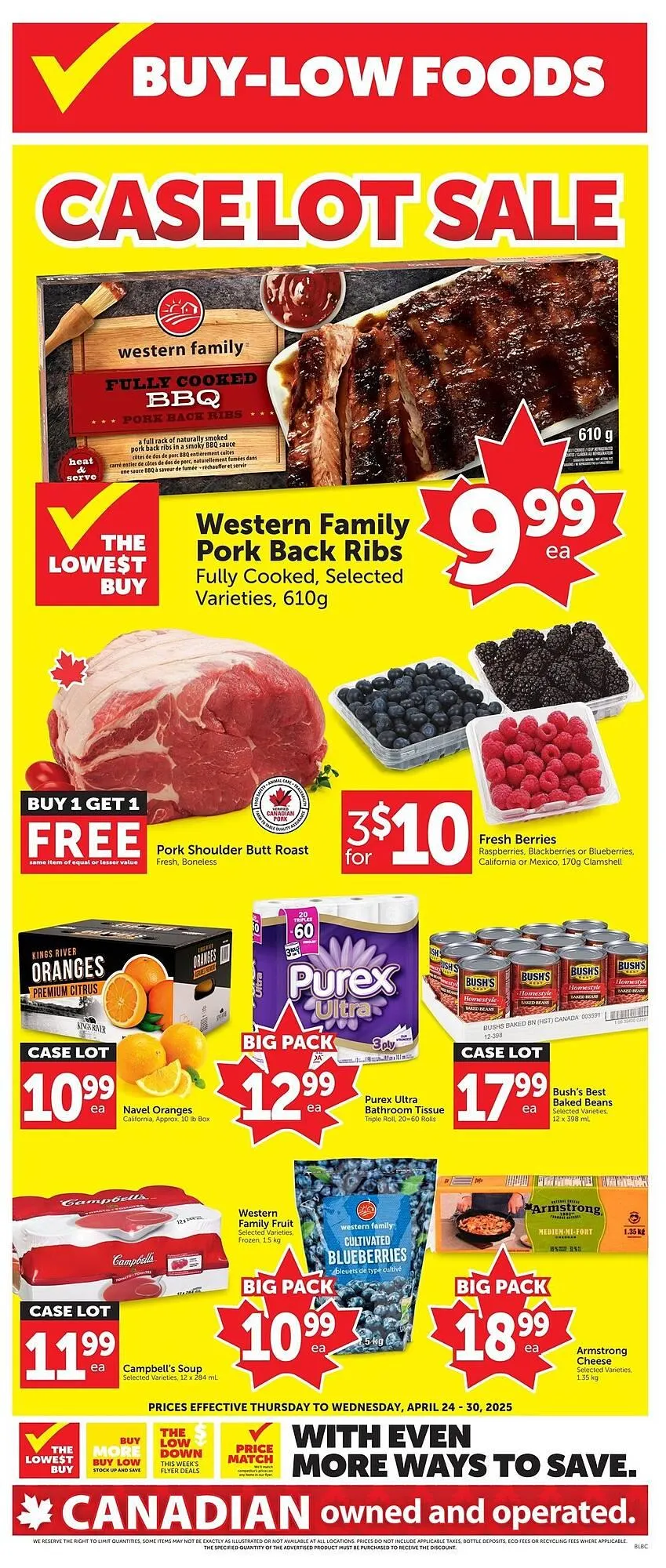 Buy-Low Foods flyer from April 24 to April 30 2025 - flyer page 1