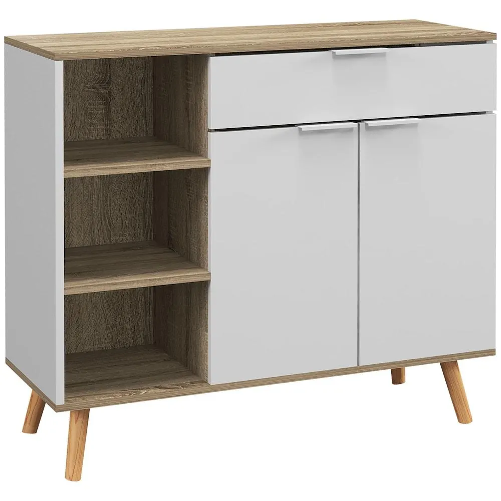 Sideboard Kitchen Storage Cabinet with Drawer and Shelves