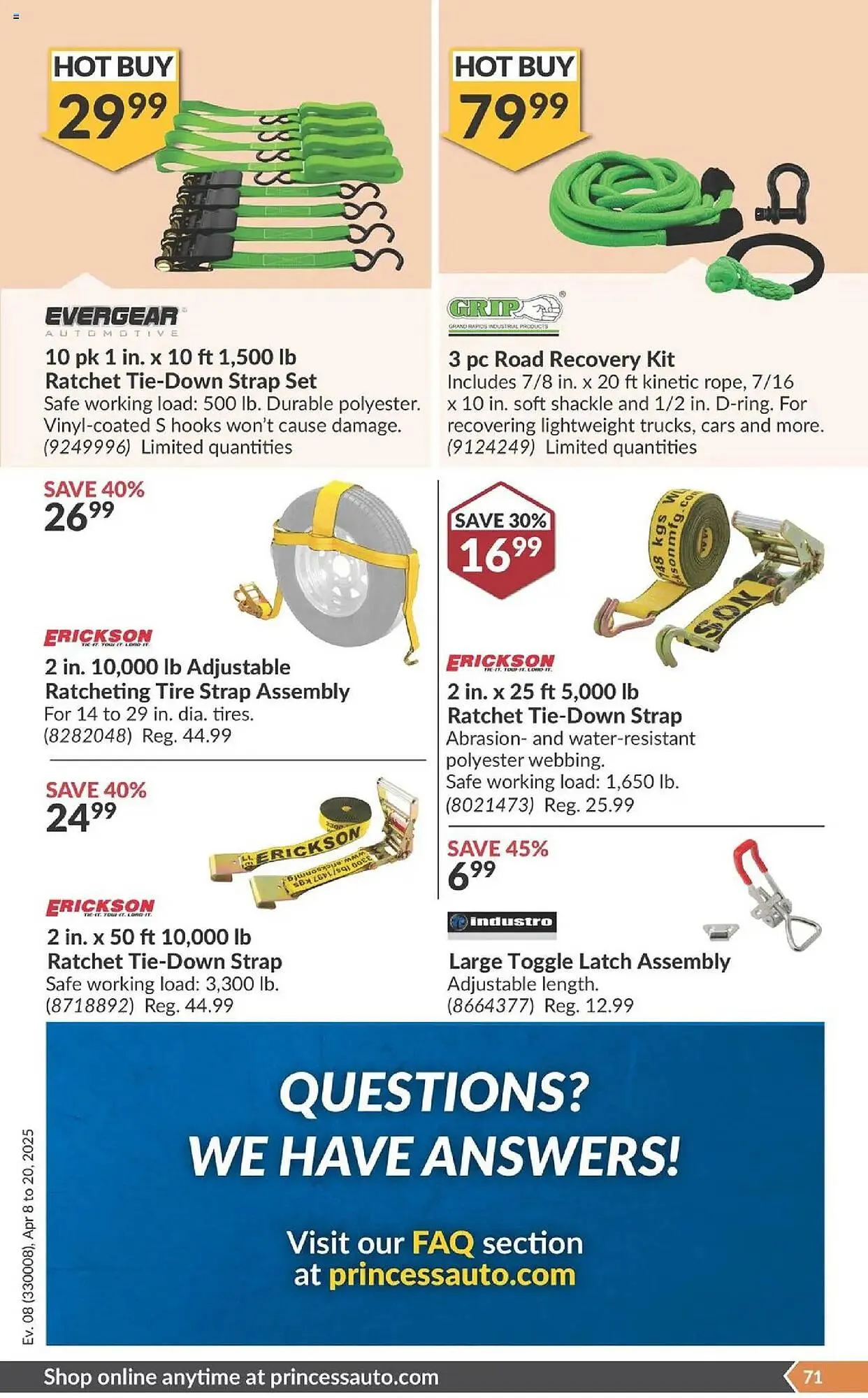 Princess Auto flyer from April 8 to April 20 2025 - flyer page 165