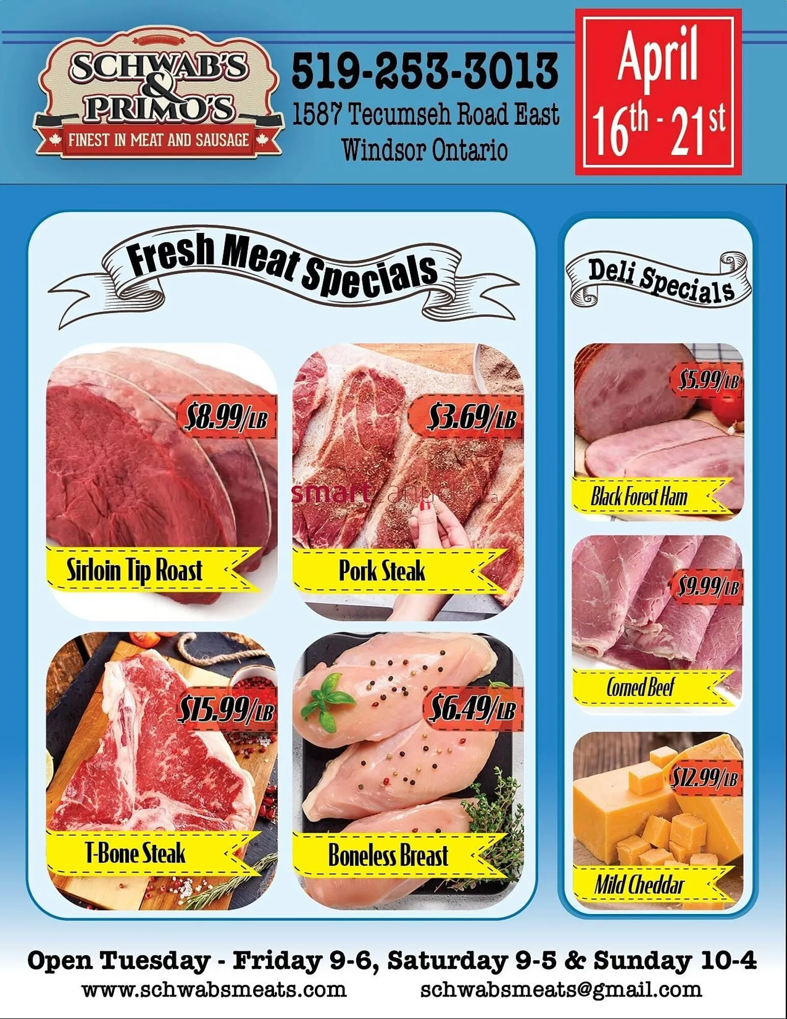 Schwabs & Primos flyer - 1