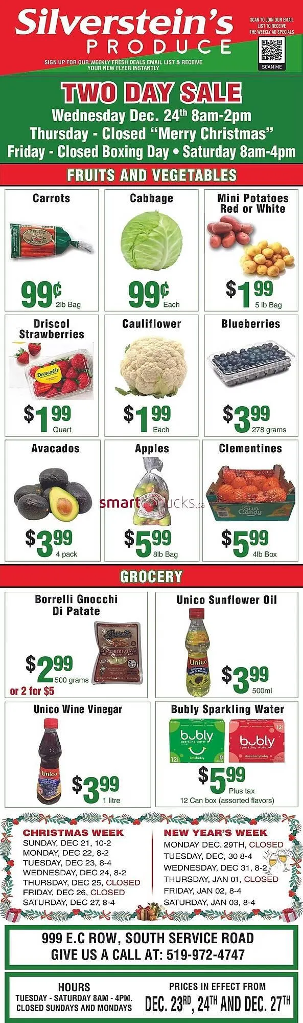 Silverstein's Produce flyer from December 23 to December 27 2025 - flyer page 1