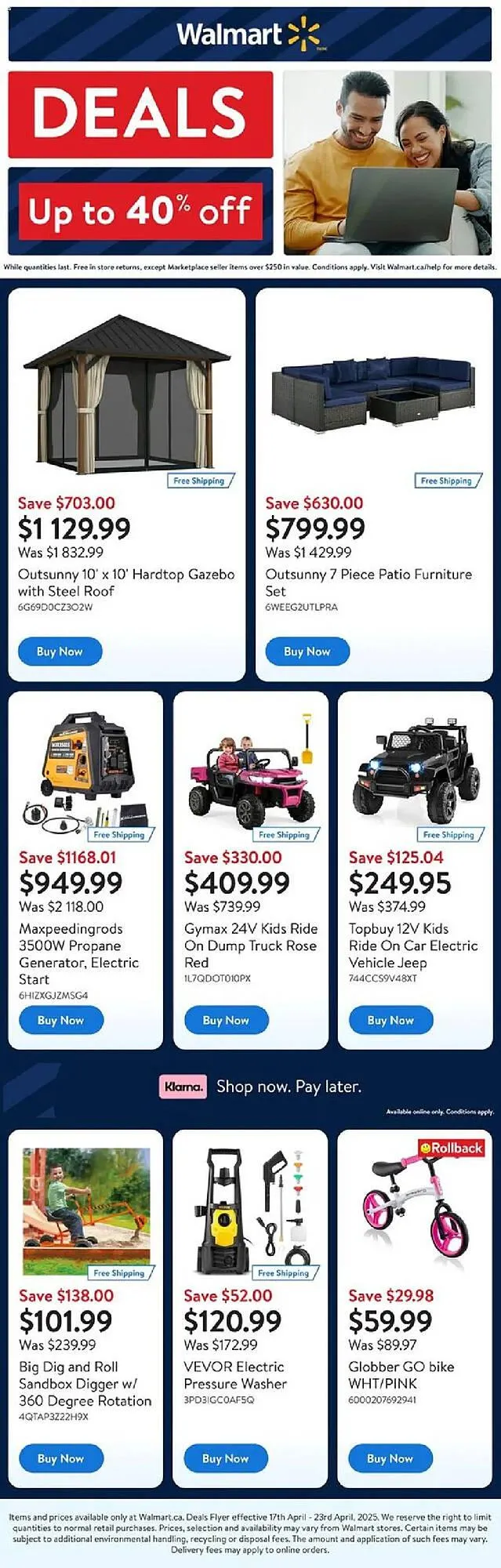 Walmart flyer from April 17 to April 23 2025 - flyer page 1