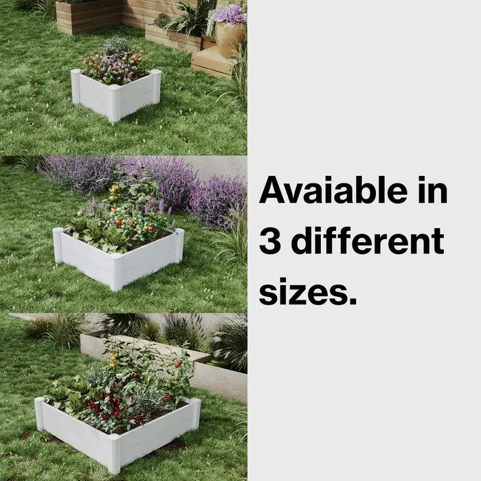 Rapid 600 x 600 x 338mm PVC White Raised Garden Bed