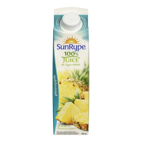 SunRype 100% Pineapple Juice, 900 mL