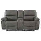 Causeuse inclinable avec console en tissu Mazin 99929GRY-2C