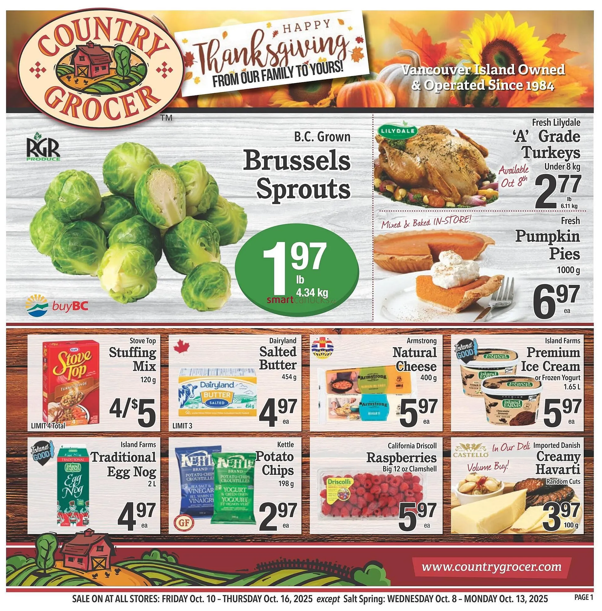Country Grocer flyer from October 9 to October 15 2025 - flyer page 1
