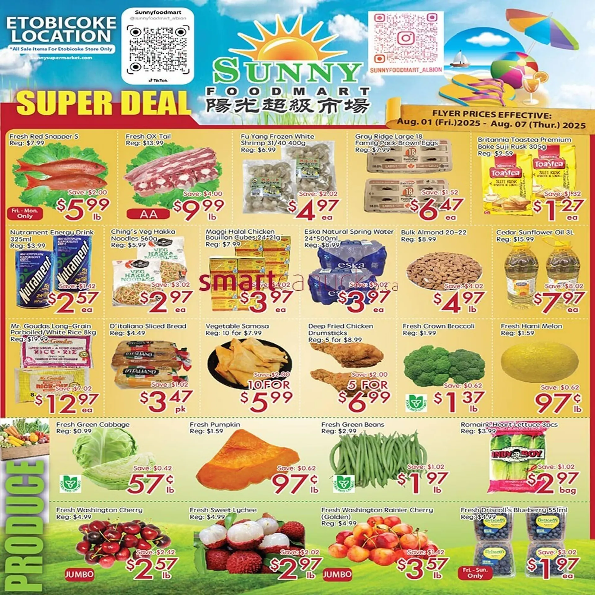 Sunny Food Mart flyer from August 7 to August 13 2025 - flyer page 1