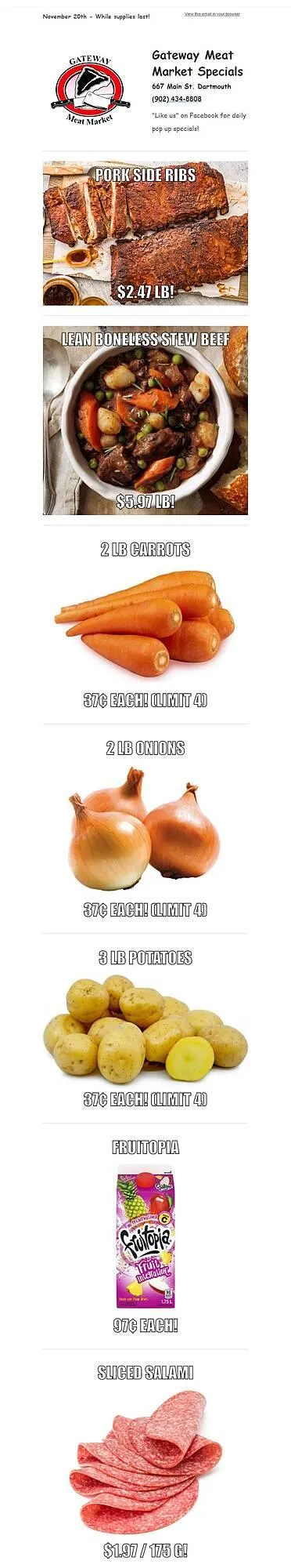 Grocery Gateway flyer from November 20 to November 26 2025 - flyer page 1