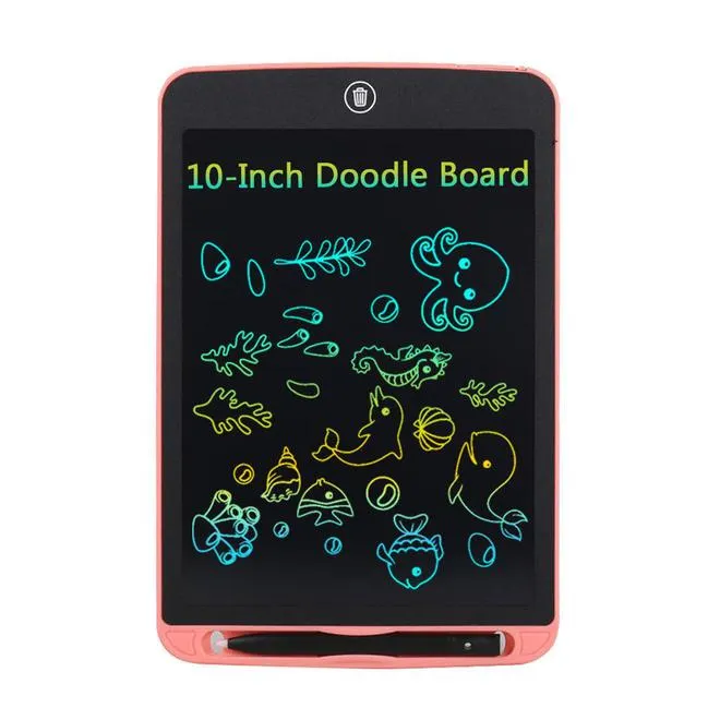 10-Inch Color Electronic Doodle Board - Pink