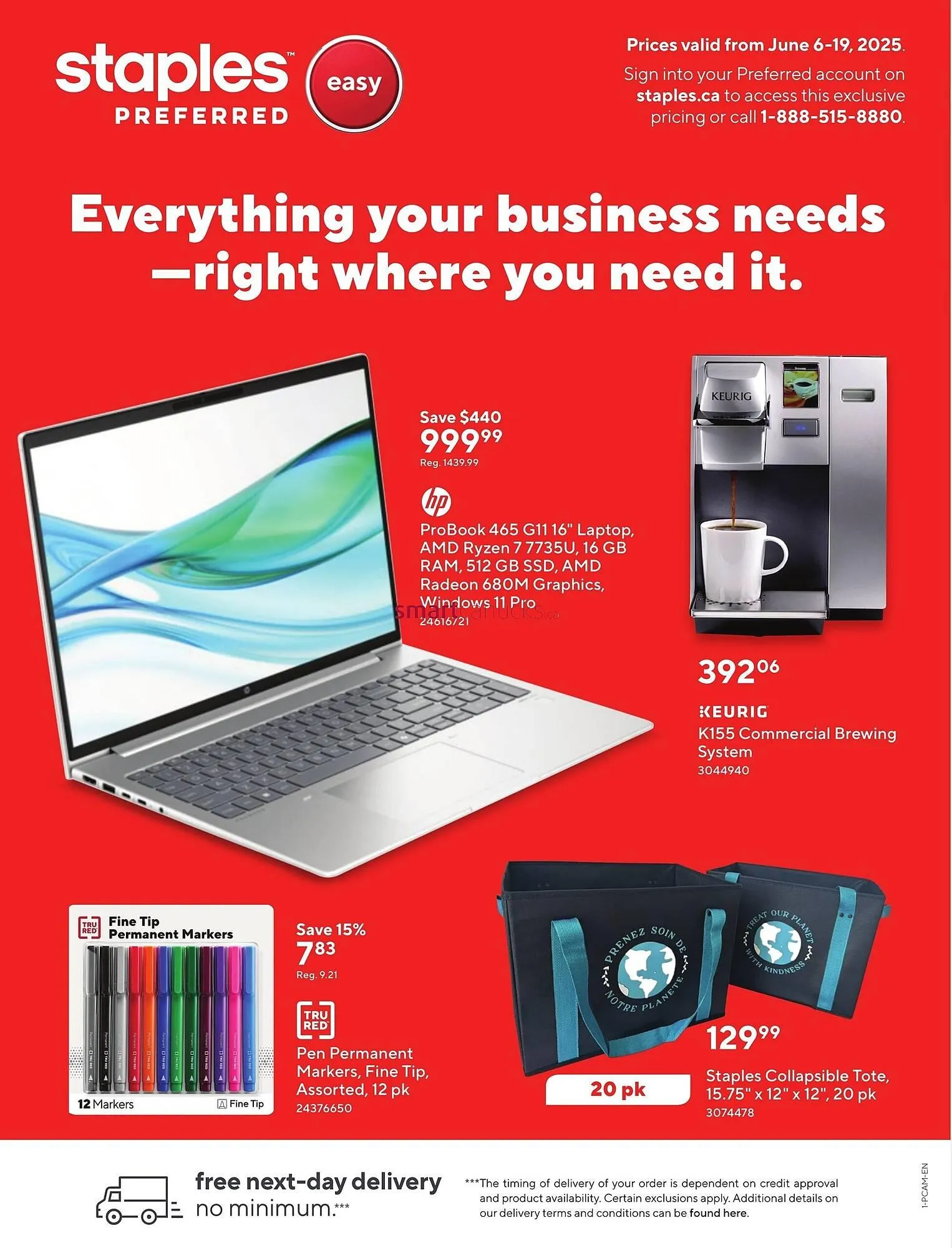 Staples flyer from June 6 to June 19 2025 - flyer page 1