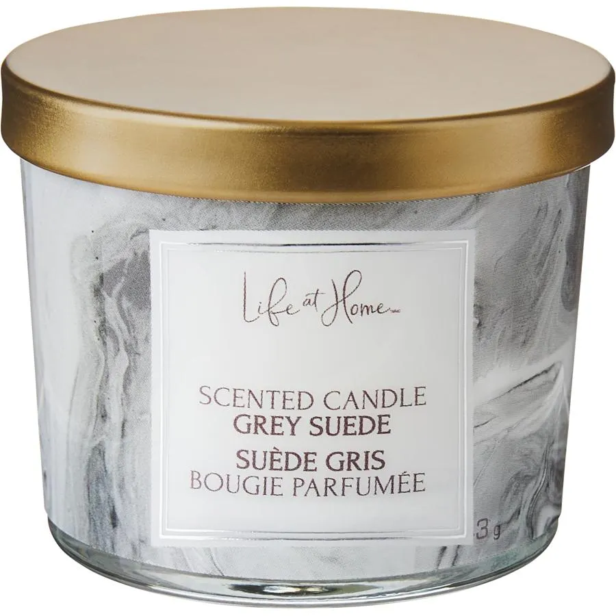 Scented Candle Grey Suede