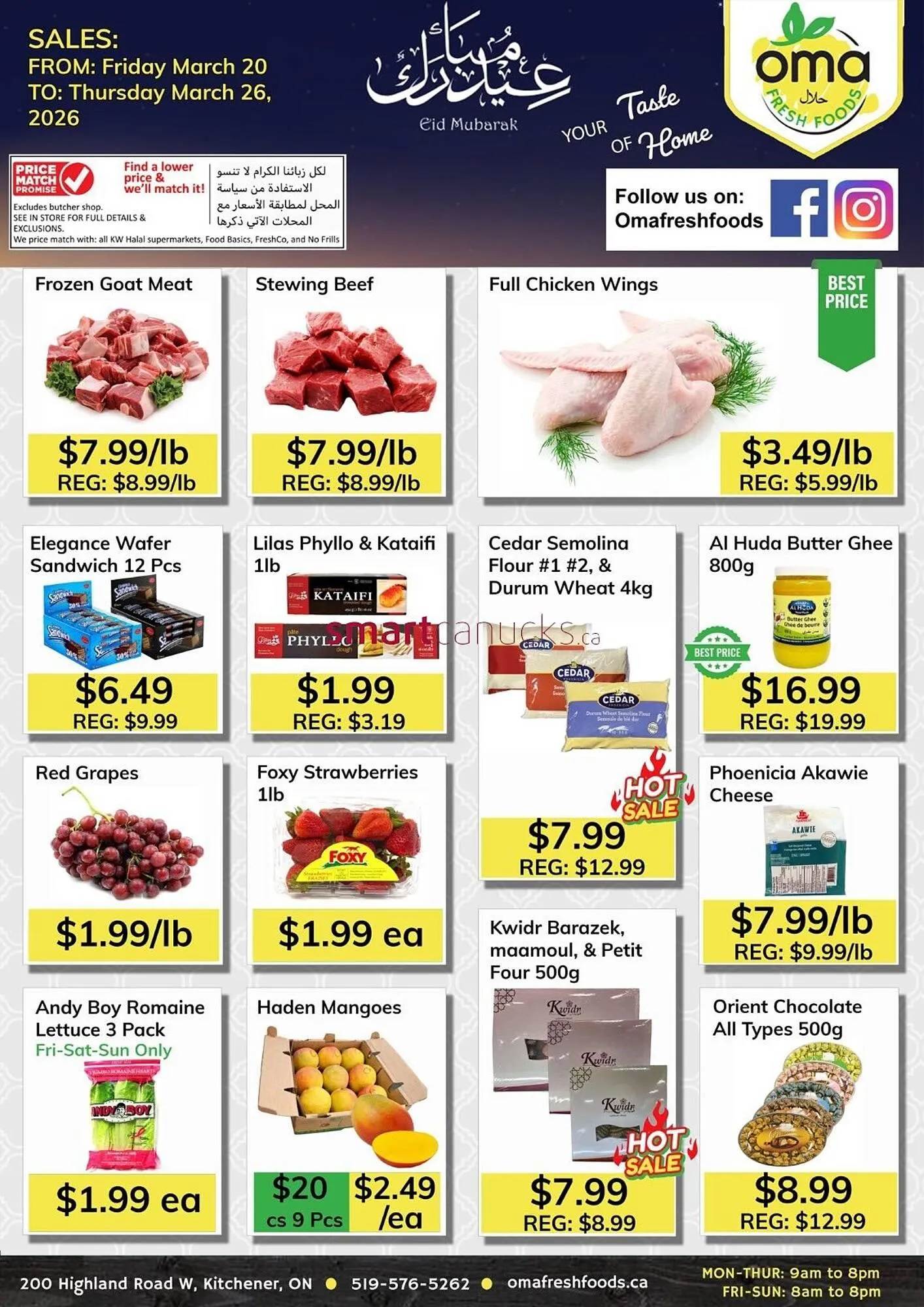 Oma Fresh Foods flyer from March 20 to March 26 2026 - flyer page 1