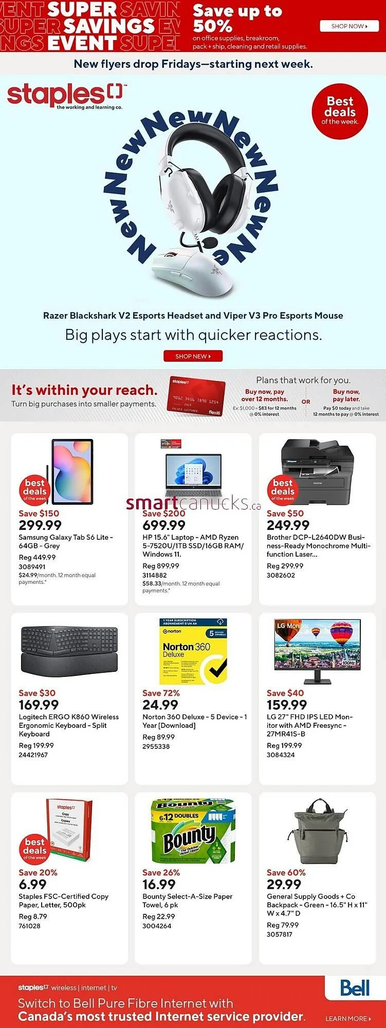 Staples flyer from April 24 to May 4 2025 - flyer page 1