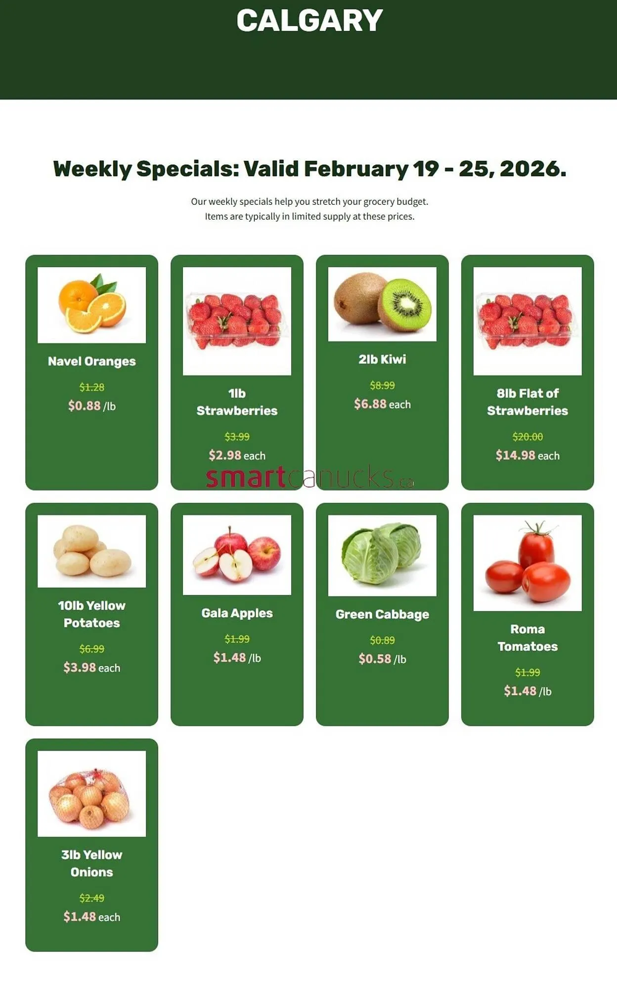H&W Produce flyer from February 19 to February 25 2026 - flyer page 1