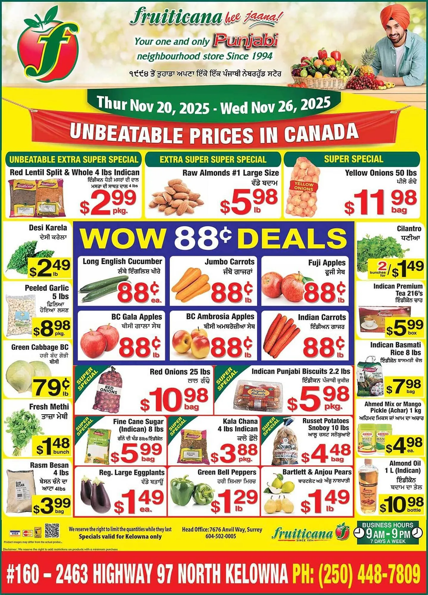 Fruiticana flyer from November 21 to November 27 2025 - flyer page 1