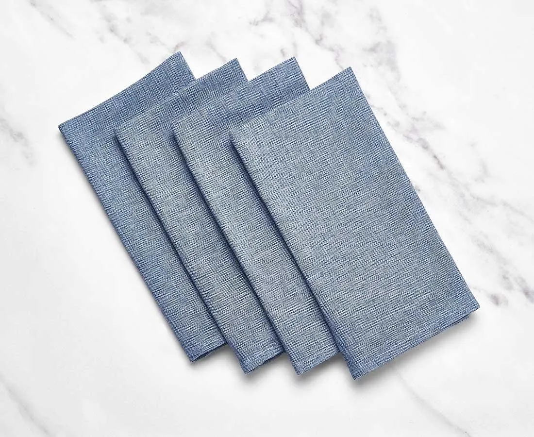Burano Napkins, Set of 4, Blue