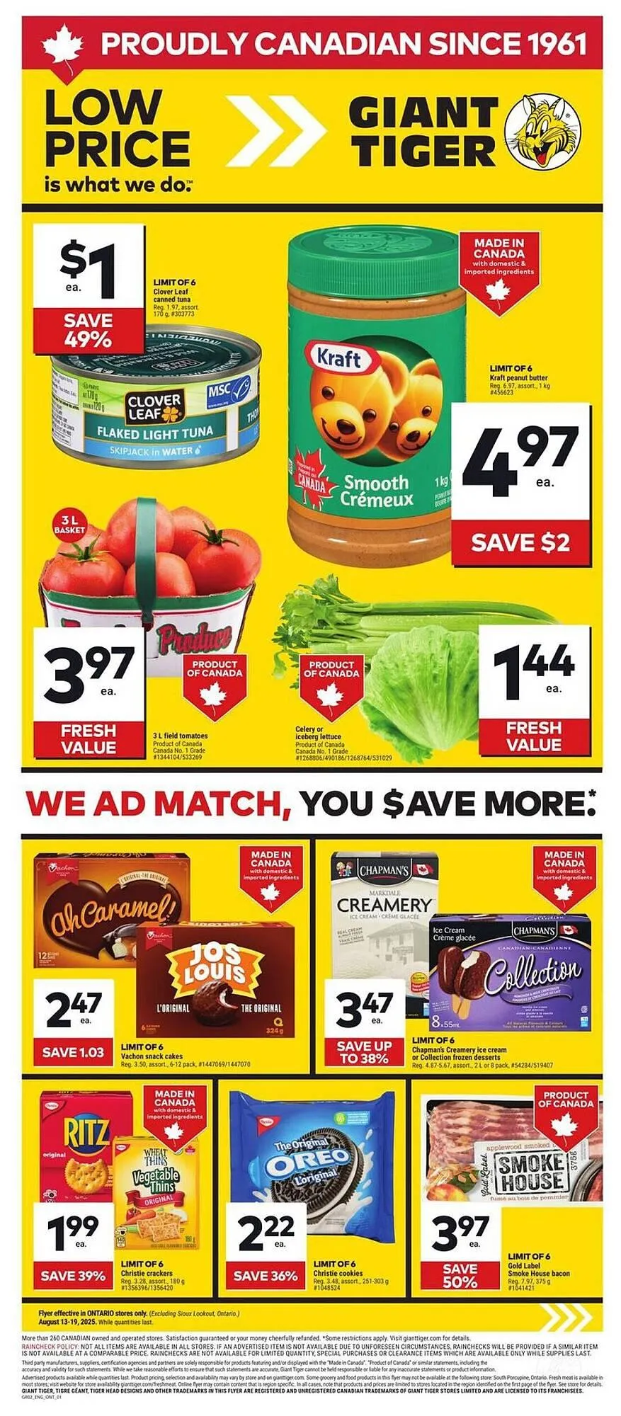 Giant Tiger flyer from August 14 to August 27 2025 - flyer page 1