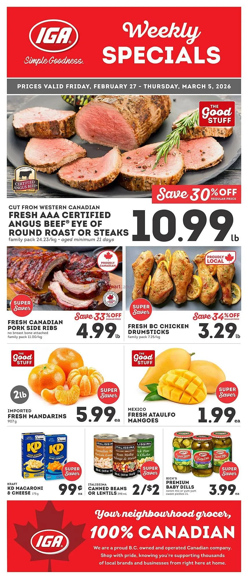 IGA flyer from February 27 to March 5 2026 - flyer page 1