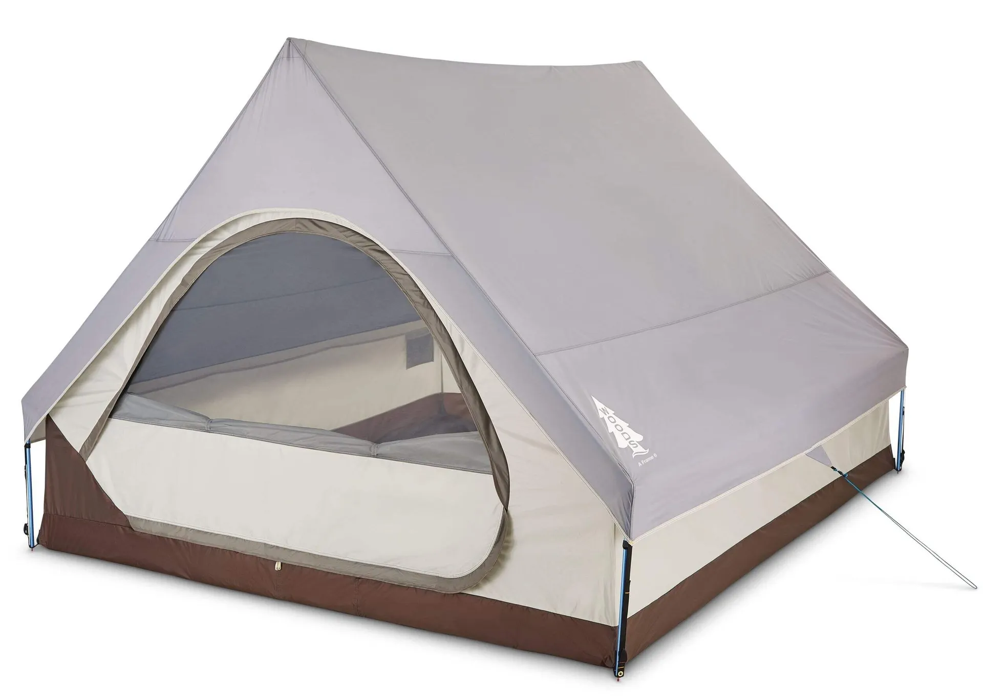Woods Heritage A-Frame 3-Season, 6-Person Camping Tent w/ 2-Doors, Rain Fly & Carry Bag