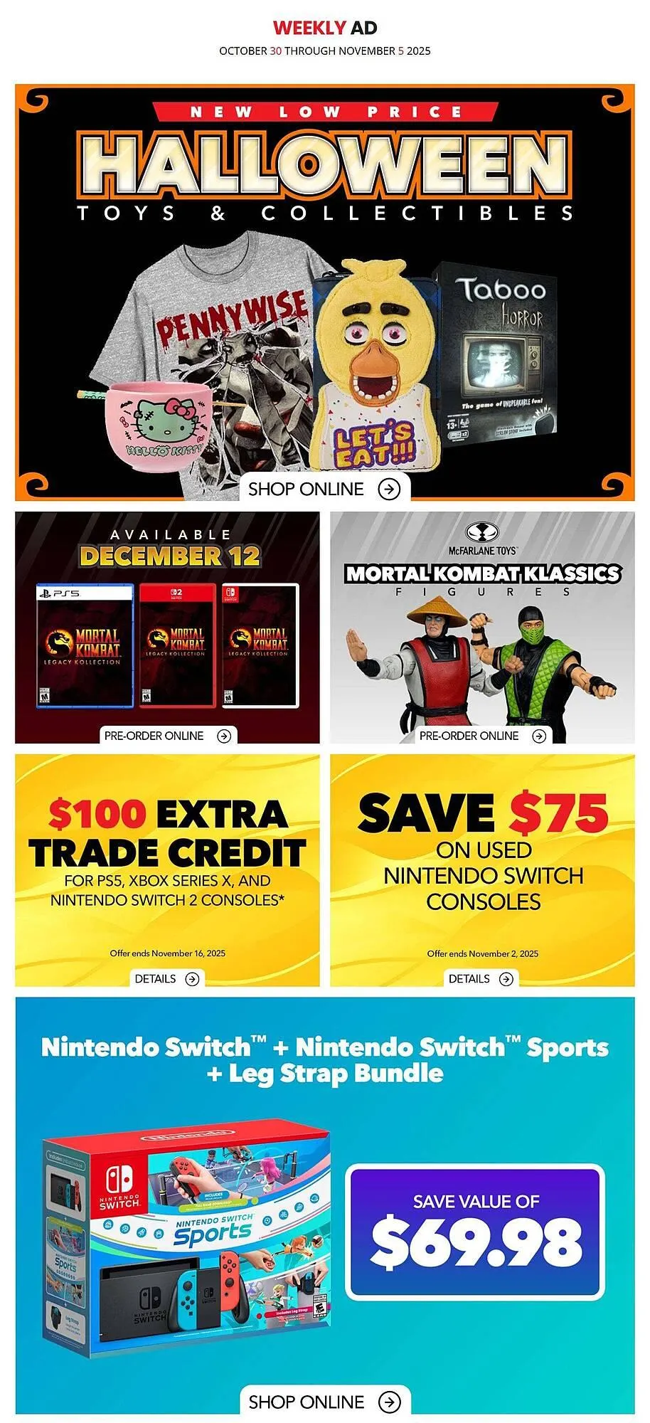GameStop flyer from October 30 to November 6 2025 - flyer page 1