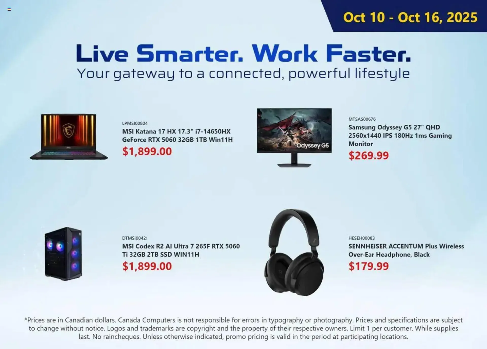 Canada Computers flyer from October 10 to October 17 2025 - flyer page 1