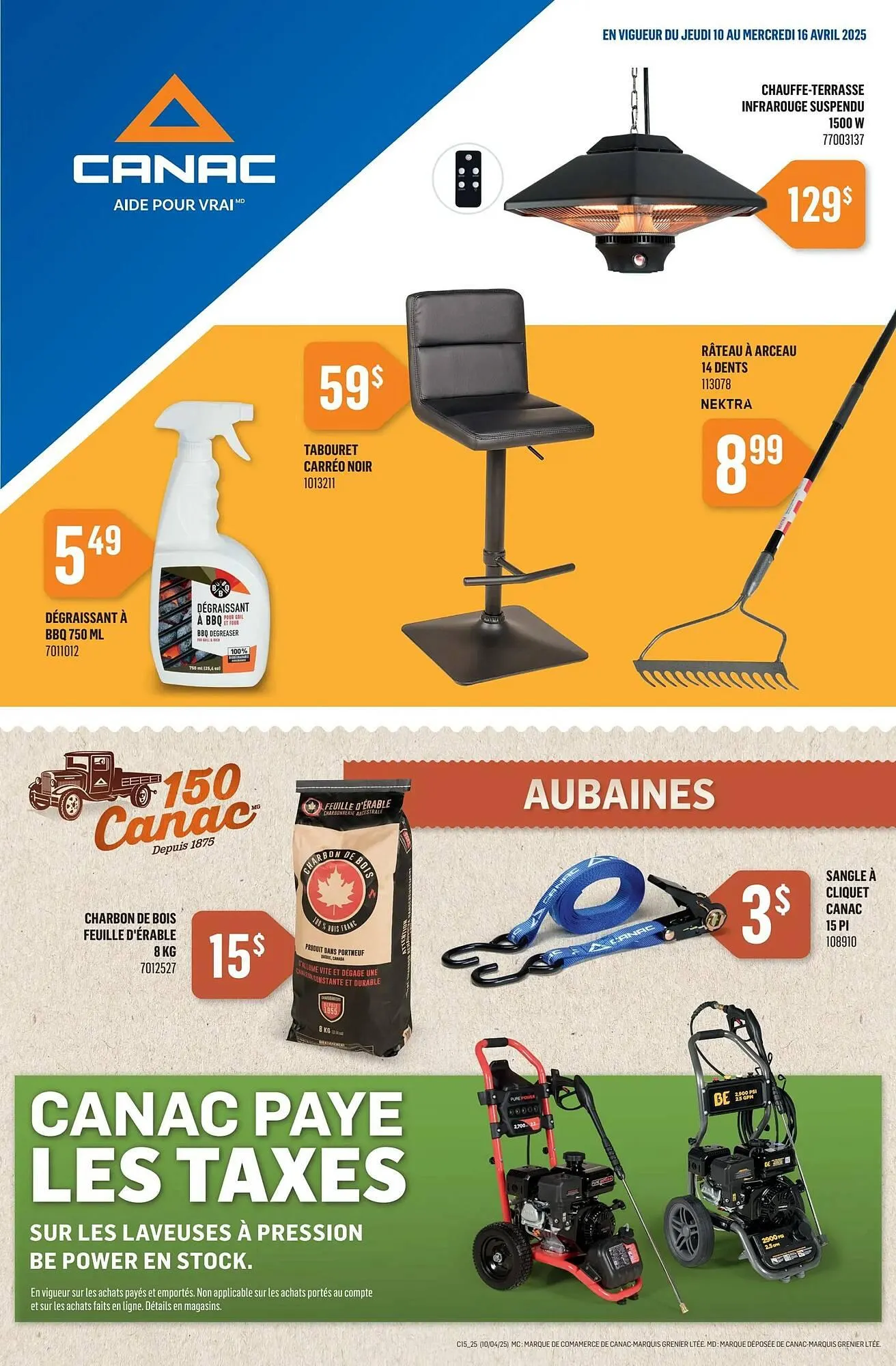 Canac flyer from April 10 to April 16 2025 - flyer page 1