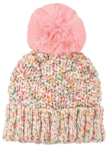 Grand Sierra Confetti Pom Cuff Beanie for Girls