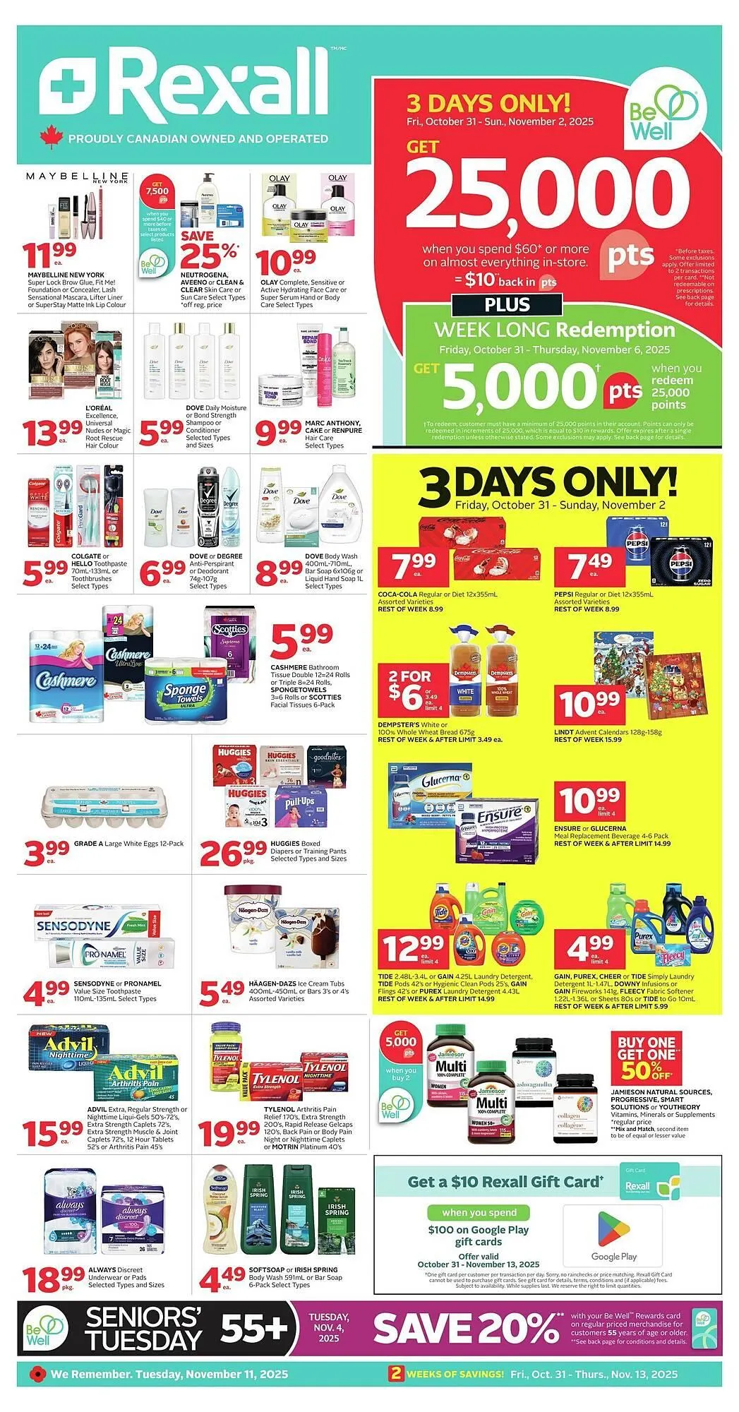 Rexall flyer from October 31 to November 7 2025 - flyer page 1